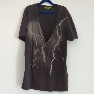 Lightning Deep V Neck Shirt